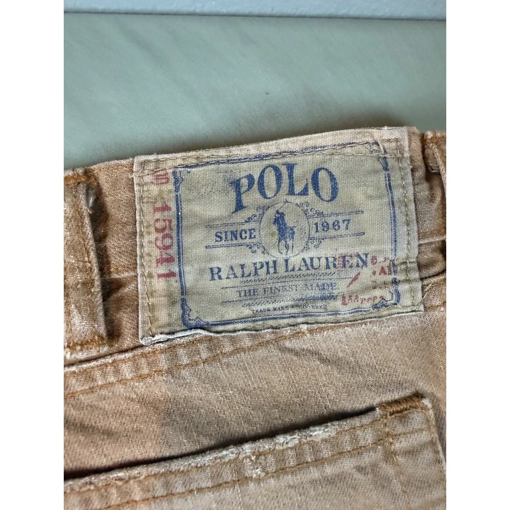 Polo Ralph Lauren Straight Jeans Mens 38 x 30 Brown Corduroy Chino Pants Jeans